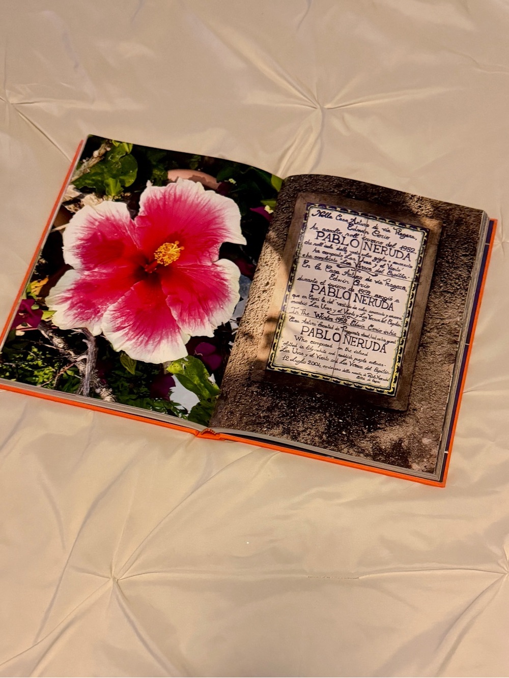 Capri Dolce Vita Hardcover - Orange & Pink with Gold Motif - Picture 4 of 4